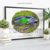 Oxford United Around The Grounds Kassam Stadium Water Colour Print Framed Print