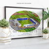 Shrewsbury Town Around The Grounds New Meadow Stadium Water Colour Print Framed Print