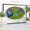 Stockport County Around The Grounds Edgeley Park Stadium Water Colour Print Framed Print