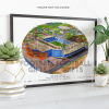West Brom Around The Grounds The Hawthorns Stadium Water Colour Print Framed Print