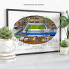 Wimbledon Around The Grounds Plough Lane Stadium Water Colour Print Framed Print