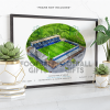 Wycombe Wanderers Around The Grounds Adams Park Stadium Water Colour Print Framed Print