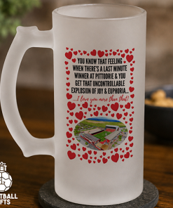 Aberdeen Frosted Beer Glass I Love You More Than That Love Hearts