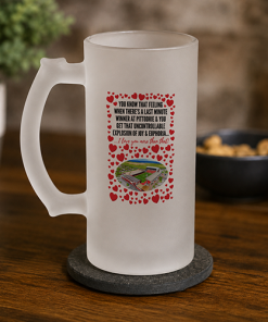 Aberdeen Frosted Beer Glass I Love You More Than That Love Hearts