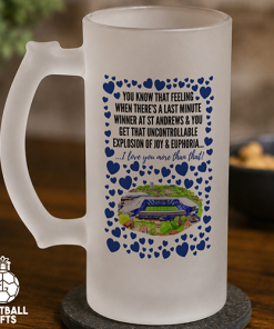 Birmingham City Frosted Beer Glass I Love You More Than That Love Hearts