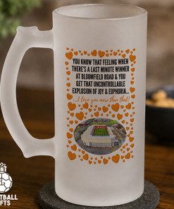 Blackpool Frosted Beer Glass I Love You More Than That Love Hearts