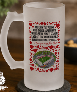 Bournemouth Frosted Beer Glass I Love You More Than That Love Hearts