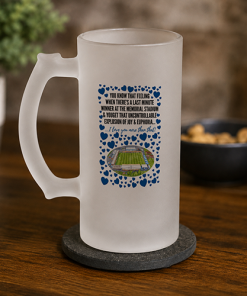 Bristol Rovers Frosted Beer Glass I Love You More Than That Love Hearts