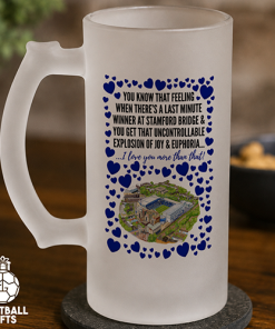 Chelsea Frosted Beer Glass I Love You More Than That Love Hearts