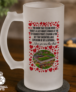 Cheltenham Town Frosted Beer Glass I Love You More Than That Love Hearts