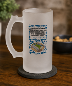 Colchester United Frosted Beer Glass I Love You More Than That Love Hearts