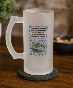 Coventry City Frosted Beer Glass I Love You More Than That Love Hearts