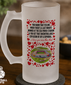 Doncaster Rovers Frosted Beer Glass I Love You More Than That Love Hearts