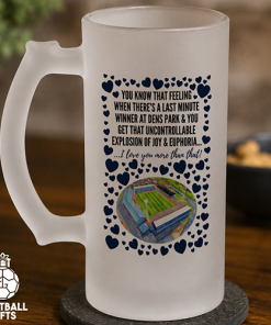 Dundee Frosted Beer Glass I Love You More Than That Love Hearts