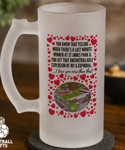 Exeter City Frosted Beer Glass I Love You More Than That Love Hearts
