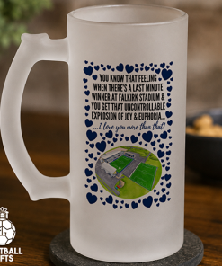 Falkirk Frosted Beer Glass I Love You More Than That Love Hearts