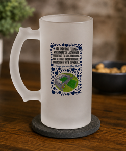 Falkirk Frosted Beer Glass I Love You More Than That Love Hearts