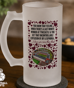 Heart Of Midlothian Frosted Beer Glass I Love You More Than That Love Hearts