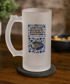 Kilmarnock Frosted Beer Glass I Love You More Than That Love Hearts