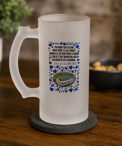 Leicester City Frosted Beer Glass I Love You More Than That Love Hearts