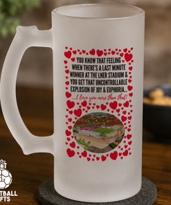 Lincoln City Frosted Beer Glass I Love You More Than That Love Hearts