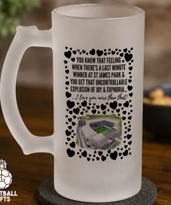 Newcastle Frosted Beer Glass I Love You More Than That Love Hearts