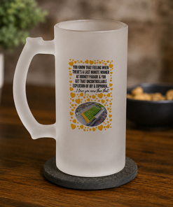 Newport County Frosted Beer Glass I Love You More Than That Love Hearts