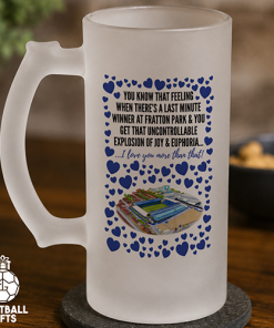 Portsmouth Frosted Beer Glass I Love You More Than That Love Hearts