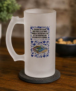 Portsmouth Frosted Beer Glass I Love You More Than That Love Hearts