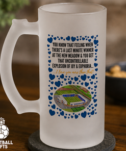 Shrewsbury Town Frosted Beer Glass I Love You More Than That Love Hearts