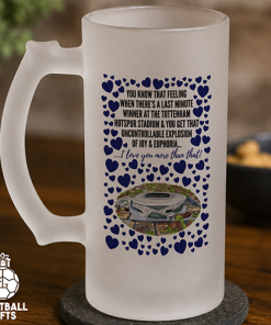 Spurs Frosted Beer Glass I Love You More Than That Love Hearts