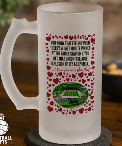 Stevenage Frosted Beer Glass I Love You More Than That Love Hearts