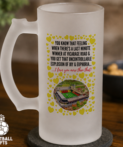 Watford Frosted Beer Glass I Love You More Than That Love Hearts