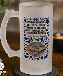 West Brom Frosted Beer Glass I Love You More Than That Love Hearts
