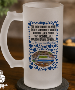 Wimbledon Frosted Beer Glass I Love You More Than That Love Hearts