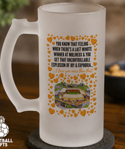 Wolves Frosted Beer Glass I Love You More Than That Love Hearts