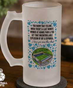 Wycombe Frosted Beer Glass I Love You More Than That Love Hearts
