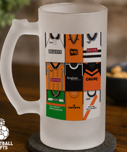 Dundee United Retro Shirt Montage Frosted Beer Glass Classic Kits