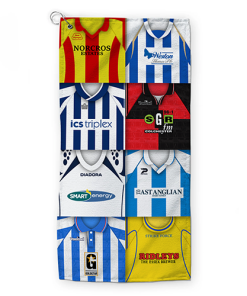 Alternative view of Golf Towel Colchester Utd Classic Kits Montage Retro Shirt Golf Towel