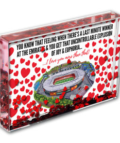 Arsenal Heart Photo Block I Love you More Than That Love Hearts Valentines Day