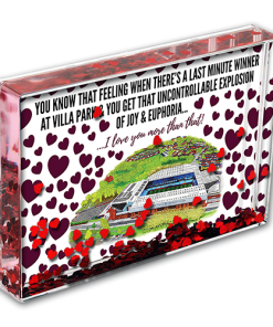 Aston Villa Heart Photo Block I Love you More Than That Love Hearts Valentines Day