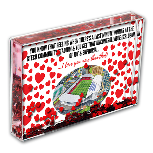 Brentford Heart Photo Block I Love you More Than That Love Hearts Valentines Day