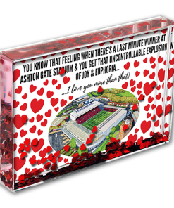 Bristol City Heart Photo Block I Love you More Than That Love Hearts Valentines Day