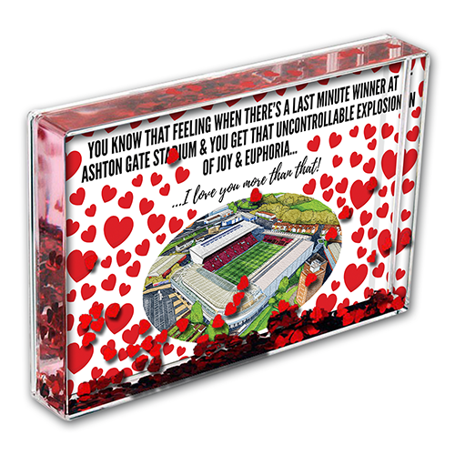 Bristol City Heart Photo Block I Love you More Than That Love Hearts Valentines Day