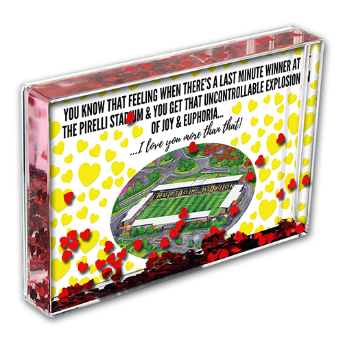 Burton Albion Heart Photo Block I Love you More Than That Love Hearts Valentines Day