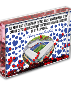Cardiff City Heart Photo Block I Love you More Than That Love Hearts Valentines Day