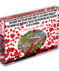 Crewe Alexandra Heart Photo Block I Love you More Than That Love Hearts Valentines Day
