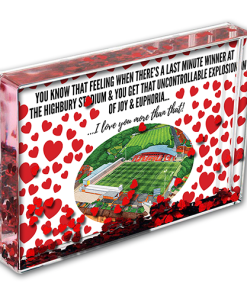 Fleetwood Town Heart Photo Block I Love you More Than That Love Hearts Valentines Day