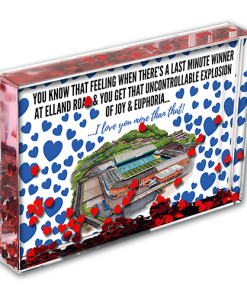 Leeds Utd Heart Photo Block I Love you More Than That Love Hearts Valentines Day