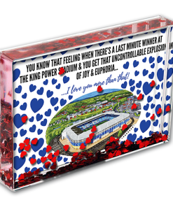 Leicester City Heart Photo Block I Love you More Than That Love Hearts Valentines Day